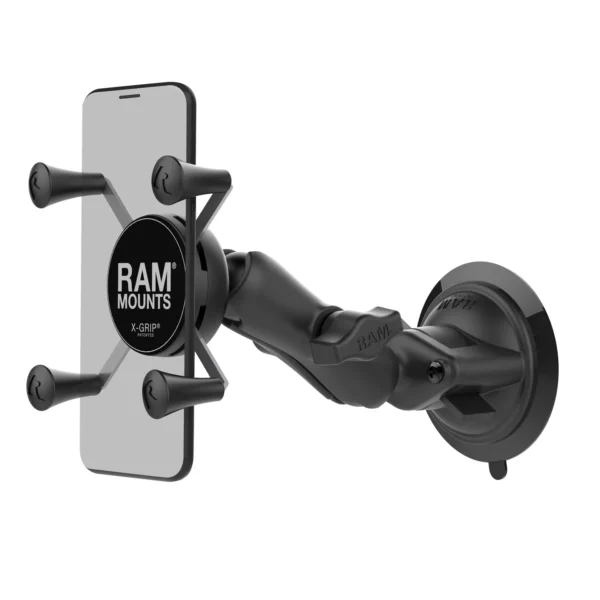 RAM® X-Grip® mobilhållare med standardarm och RAM® Twist-Lock™ sugkopp (B-kula)